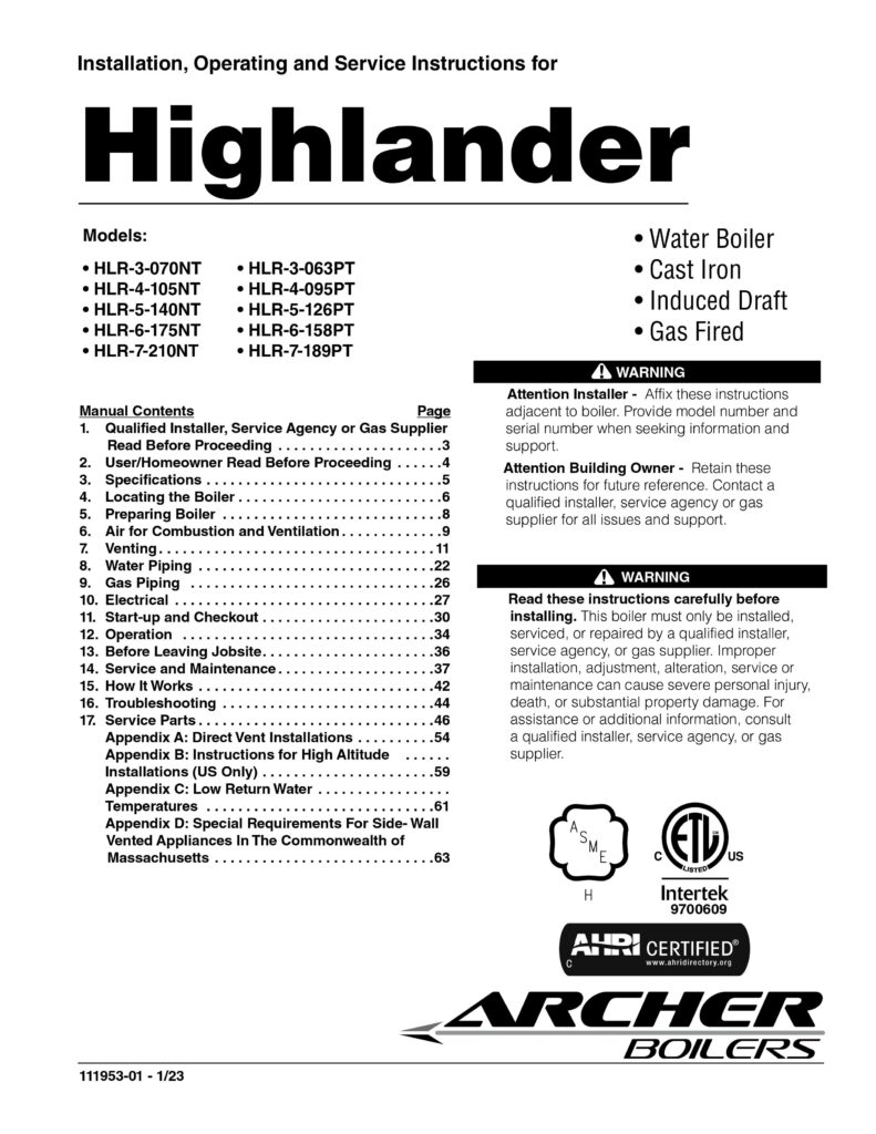 highlander manual