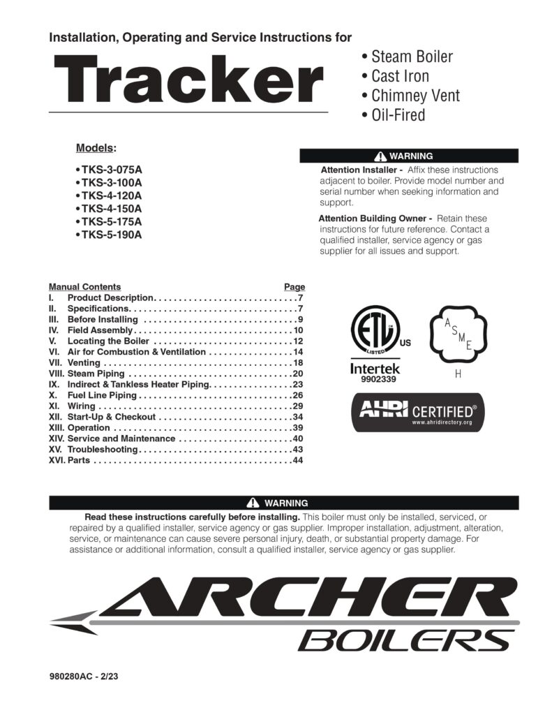 tracker manual