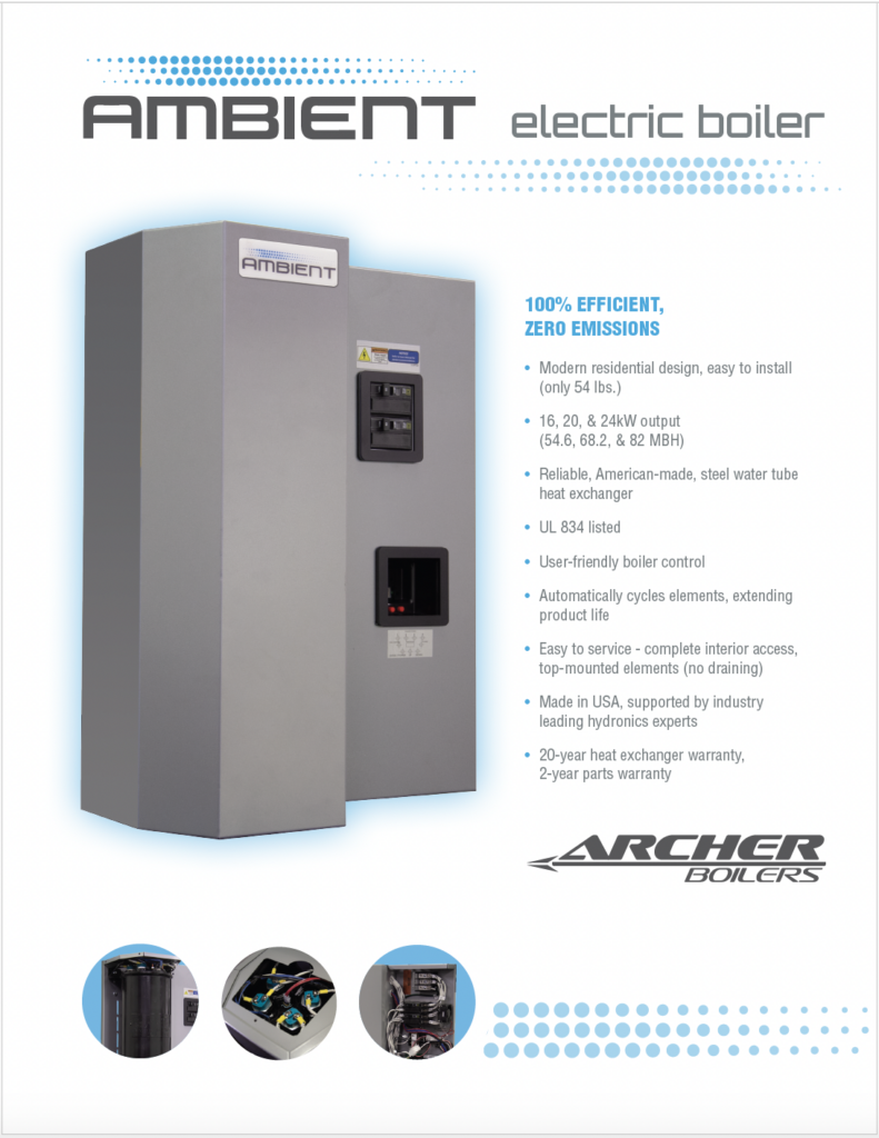 Ambient Electric Boiler Product Literature